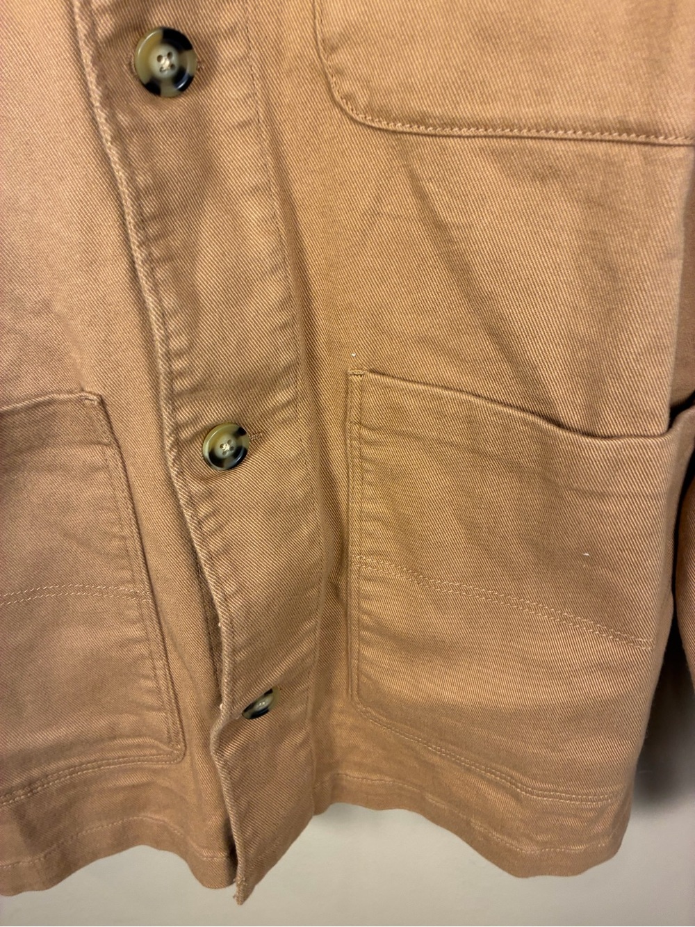 Quince Mens Organic Comfort Stretch Chore Jacket Tobacco - Picture 9 of 13